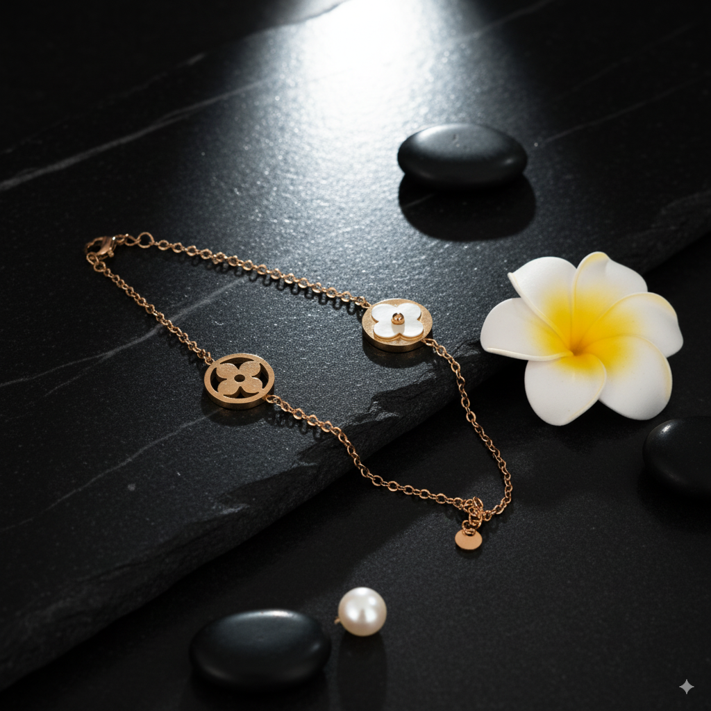 Golden Bloom Charm Bracelet