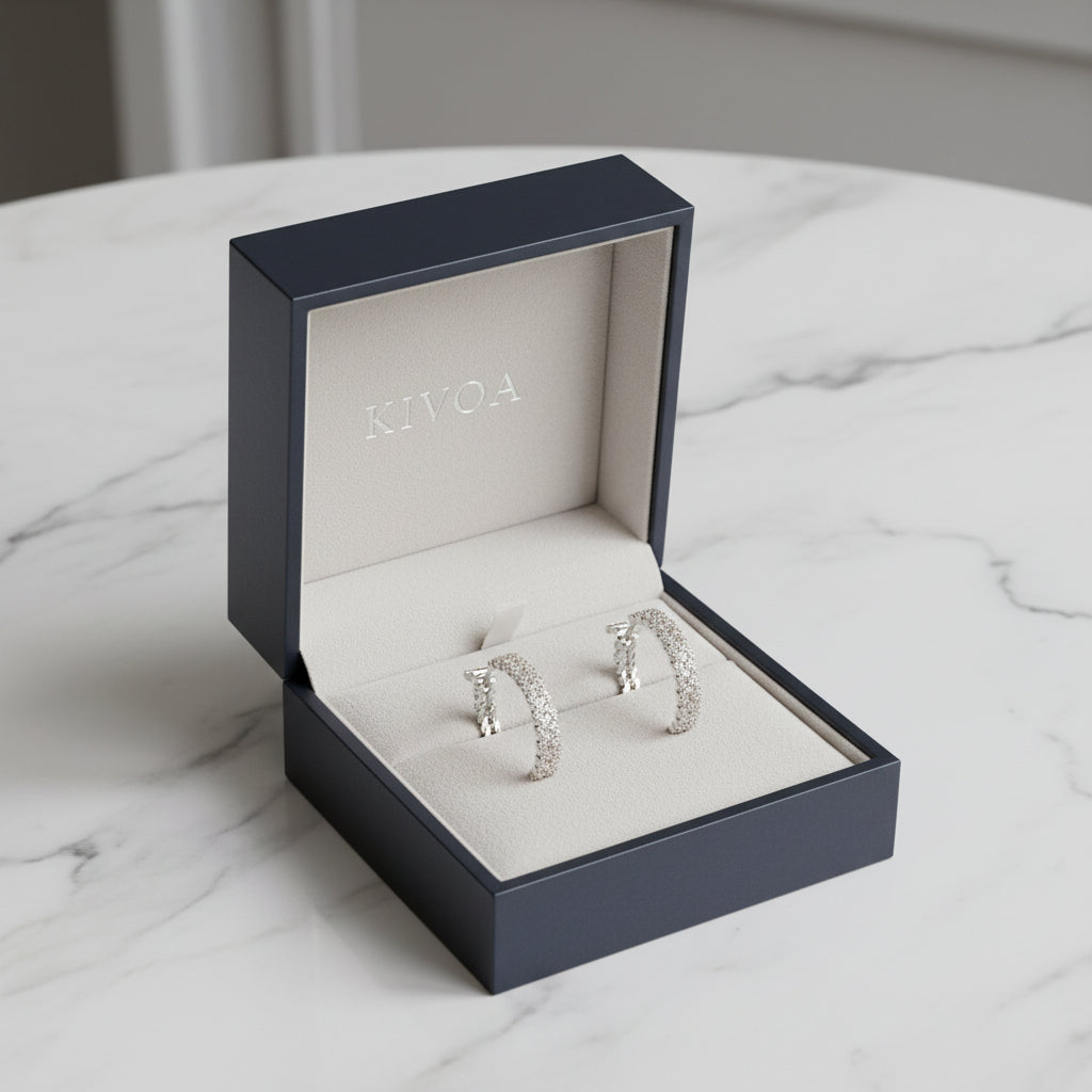 Dazzling Diamond Hoop Earrings