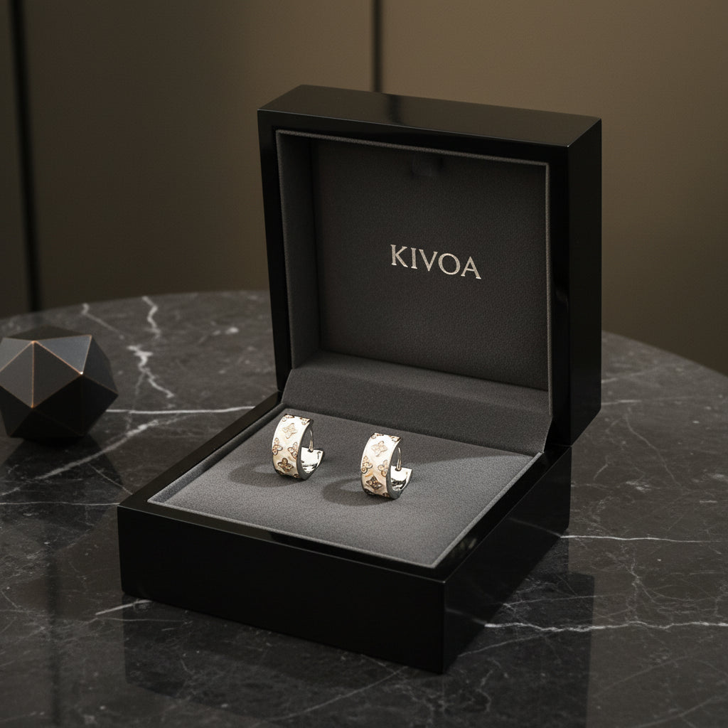Kivoa Diamond Embrace Hoop Earrings