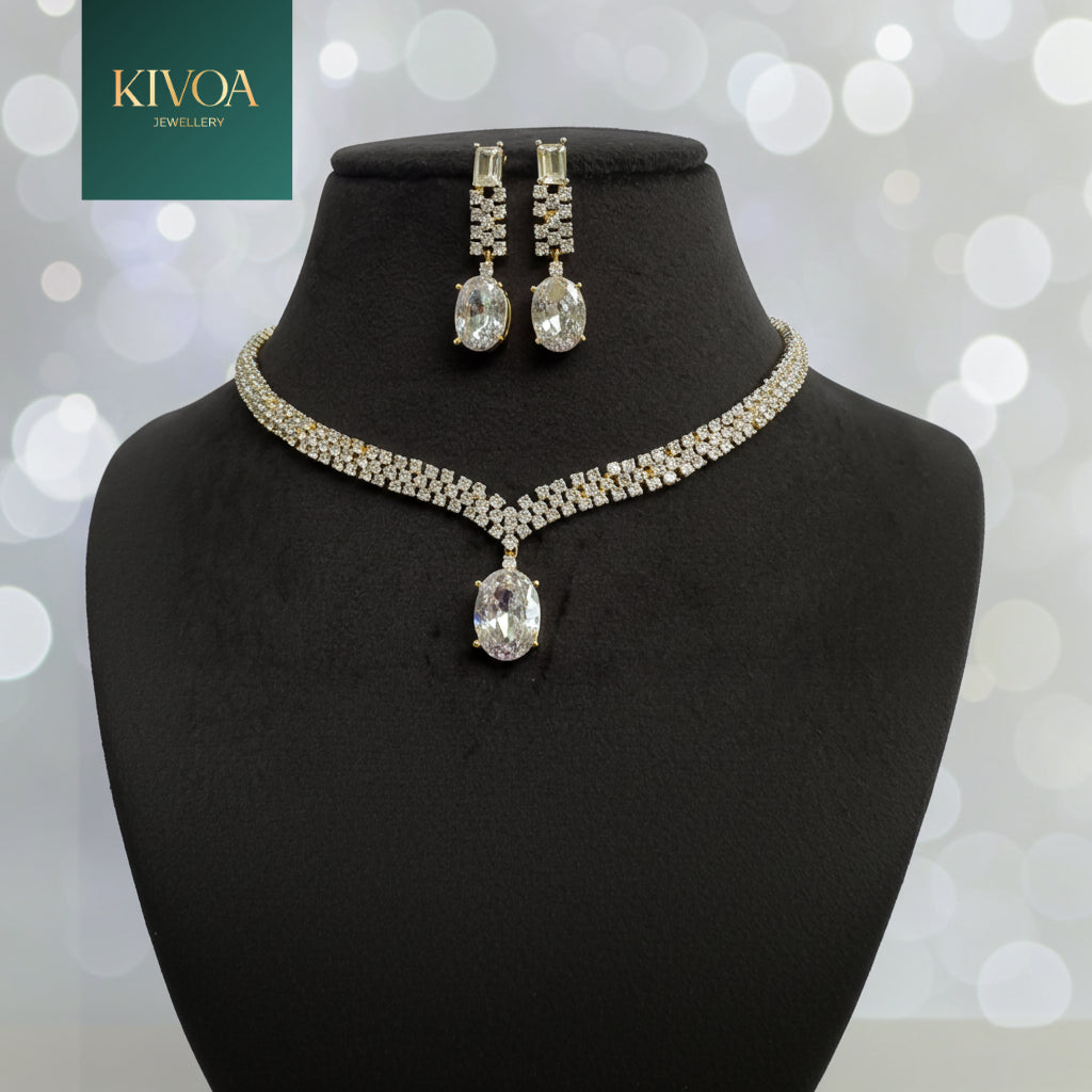 Dazzling Diamond Teardrop Bridal Set