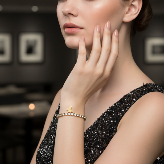 Butterfly Charm Tennis Bracelet