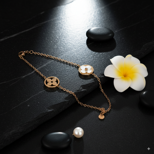 Golden Bloom Charm Bracelet