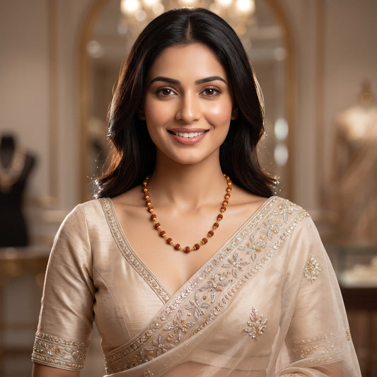 Traditional Gold Plated Rudraksha Style Beaded Chain
