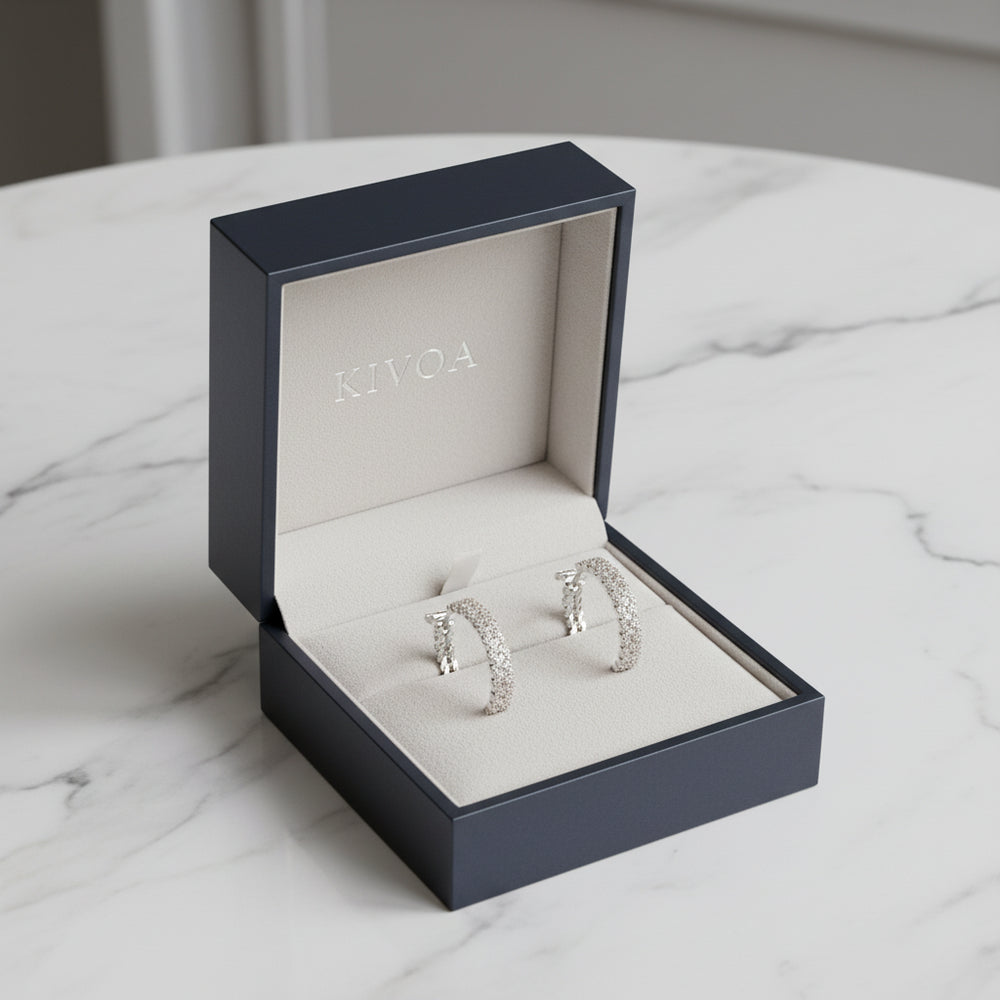 Dazzling Diamond Hoop Earrings