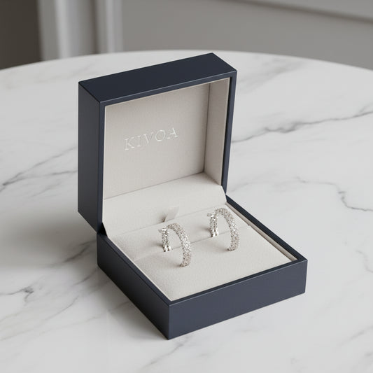 Dazzling Diamond Hoop Earrings