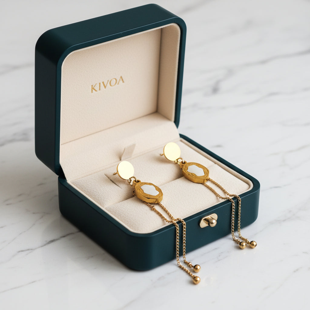 Modern Dangle Drop Earrings