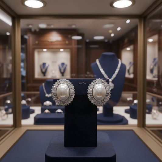 Elegant Pearl & Zircon Stud Earrings for Women - Statement Fashion Jewelry