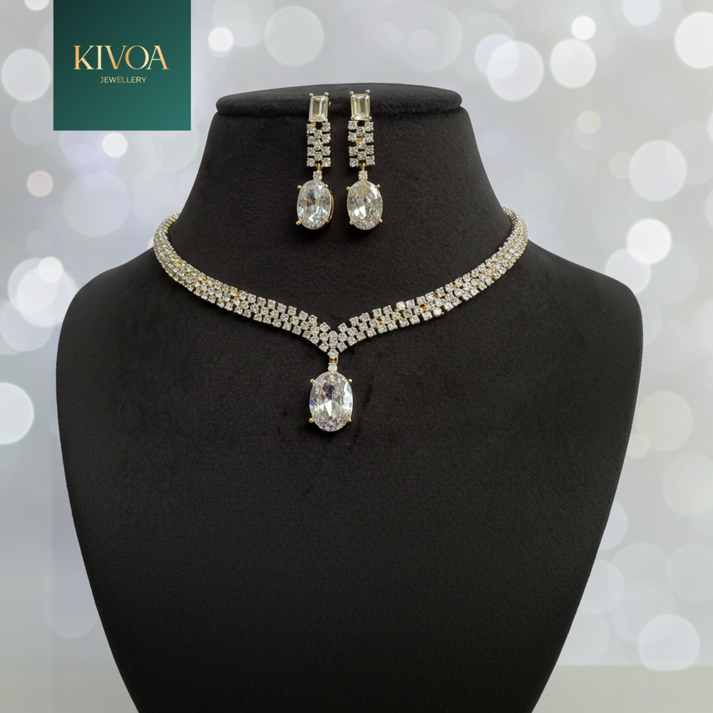 Dazzling Diamond Teardrop Bridal Set