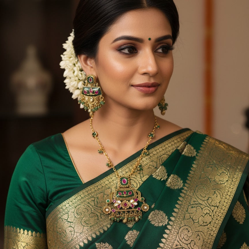 Emerald Heritage Grandeur Bridal Set