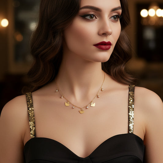 Golden Swan Charm Dainty Necklace