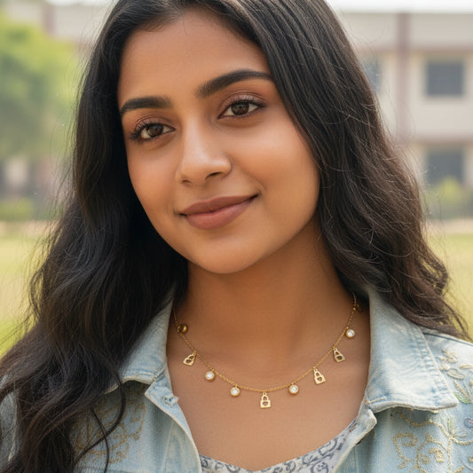 Golden Lock & Key Necklace