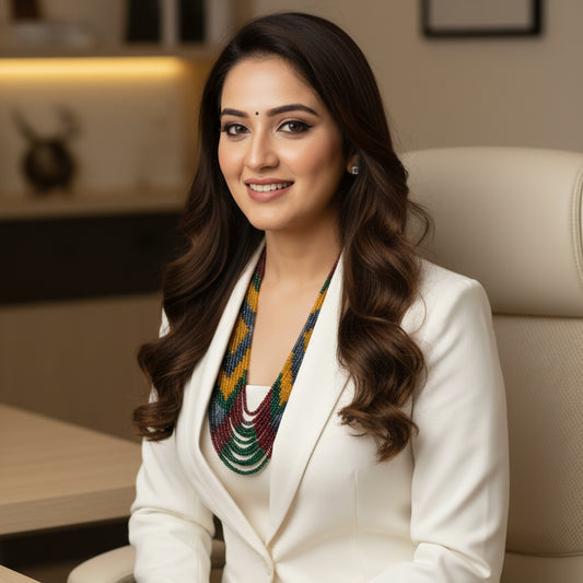 Regal Multi-Gemstone Beaded Statement Necklace