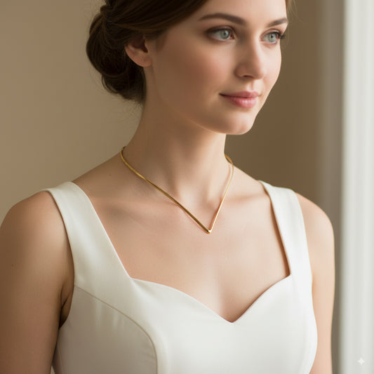 Golden Horizon V-Necklace