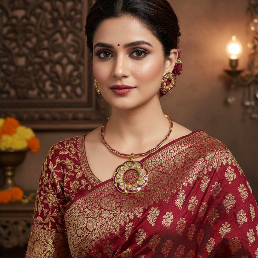 Ruby Grandeur Heritage Necklace Set