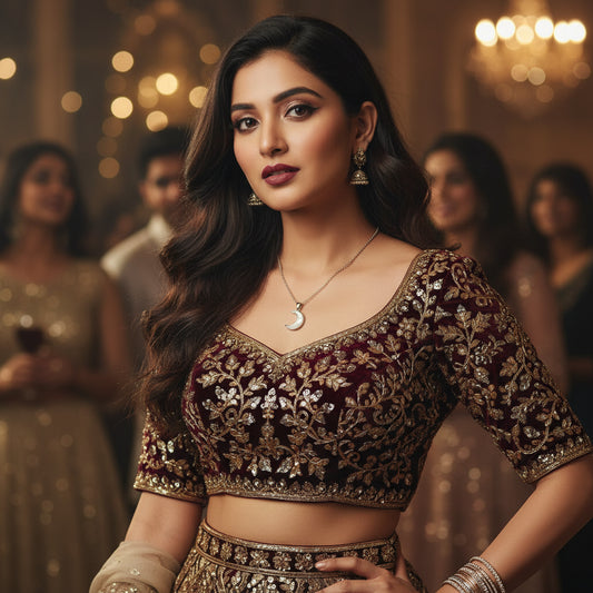 Silver Crescent Moon Pendant Necklace - Elegant Celestial Design