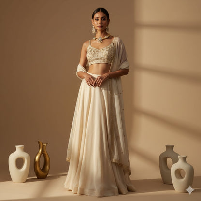 Gold-Plated Kundan Choker Necklace Set with Pearl Drops & Matching Earrings