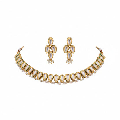 Kundan & Pearl Gold-Plated Necklace Set for Women | Indian Bridal & Festive Jewelry