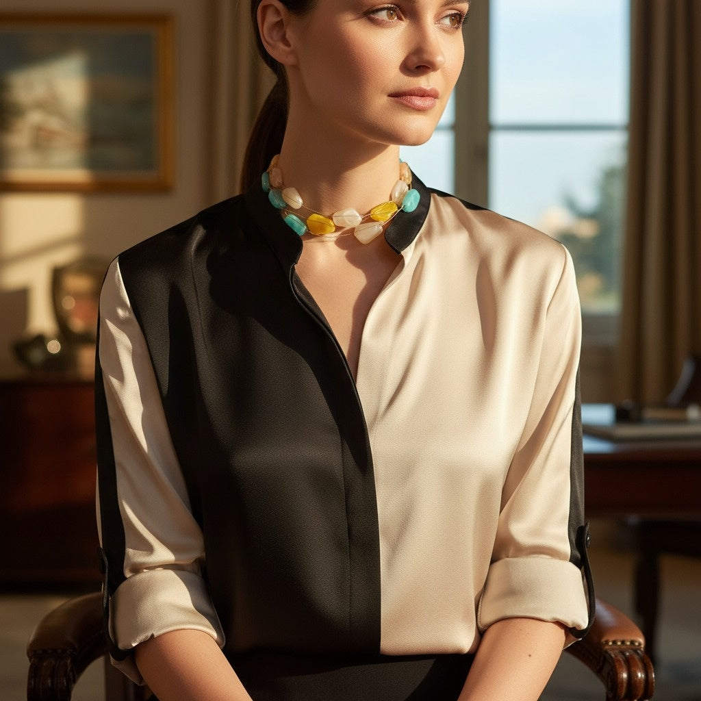 Vibrant Multi-Color Chunky Stone Statement Necklace