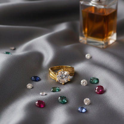 Elegant Gold Plated CZ Engagement Ring - Dazzling Solitaire Promise Ring